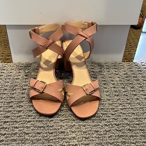 J. Crew Pink Sandal Heels SZ 9.5